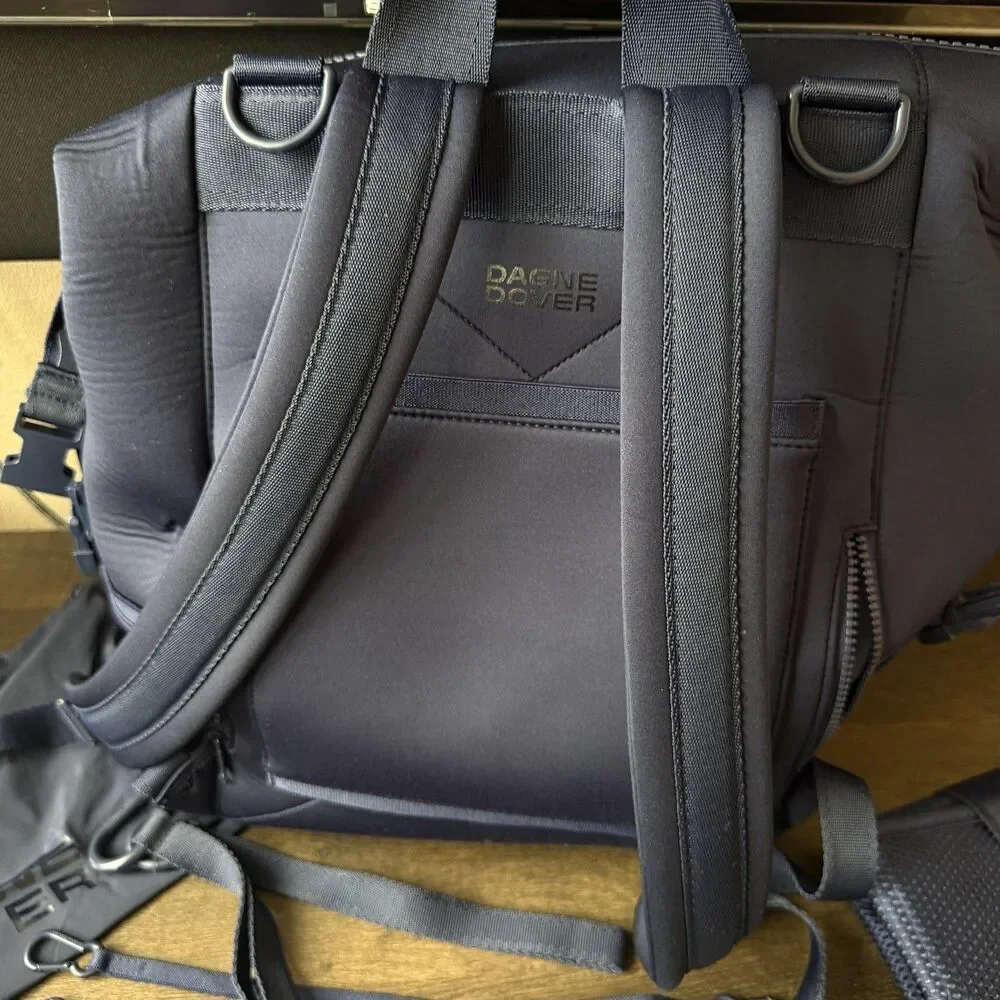 Dagne Dover Large Indi Navy  Neoprene Backpack Travel Vacation Diaper Bag